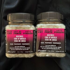 Melt Art, BeesWax Clear, 3.5‎ oz/100 grams per jar. Set of two jars. New.